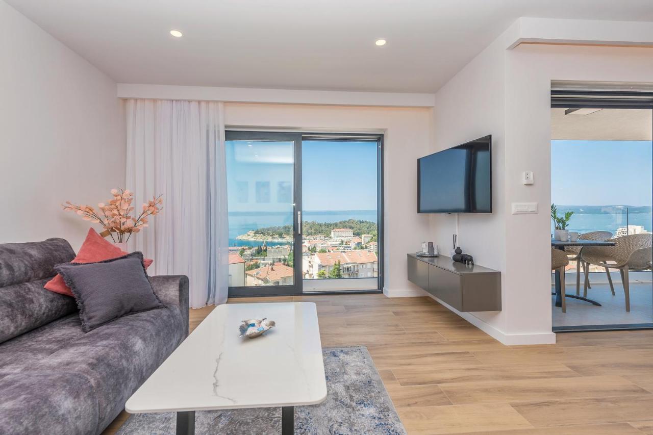 Luxury Adria Sea & City View Apartment Makarska Luaran gambar